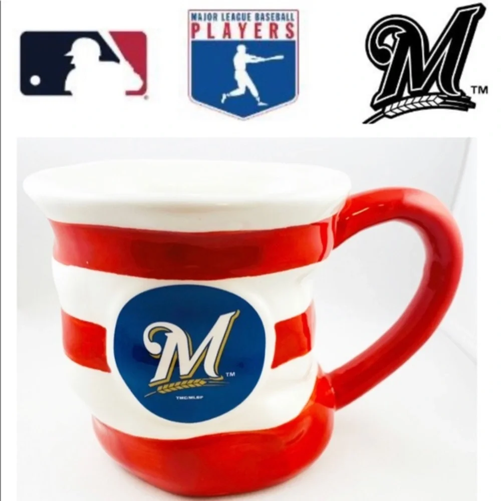 MLB MILWAUKEE BREWERS 20oz MUG NWT - Picture 1 of 5